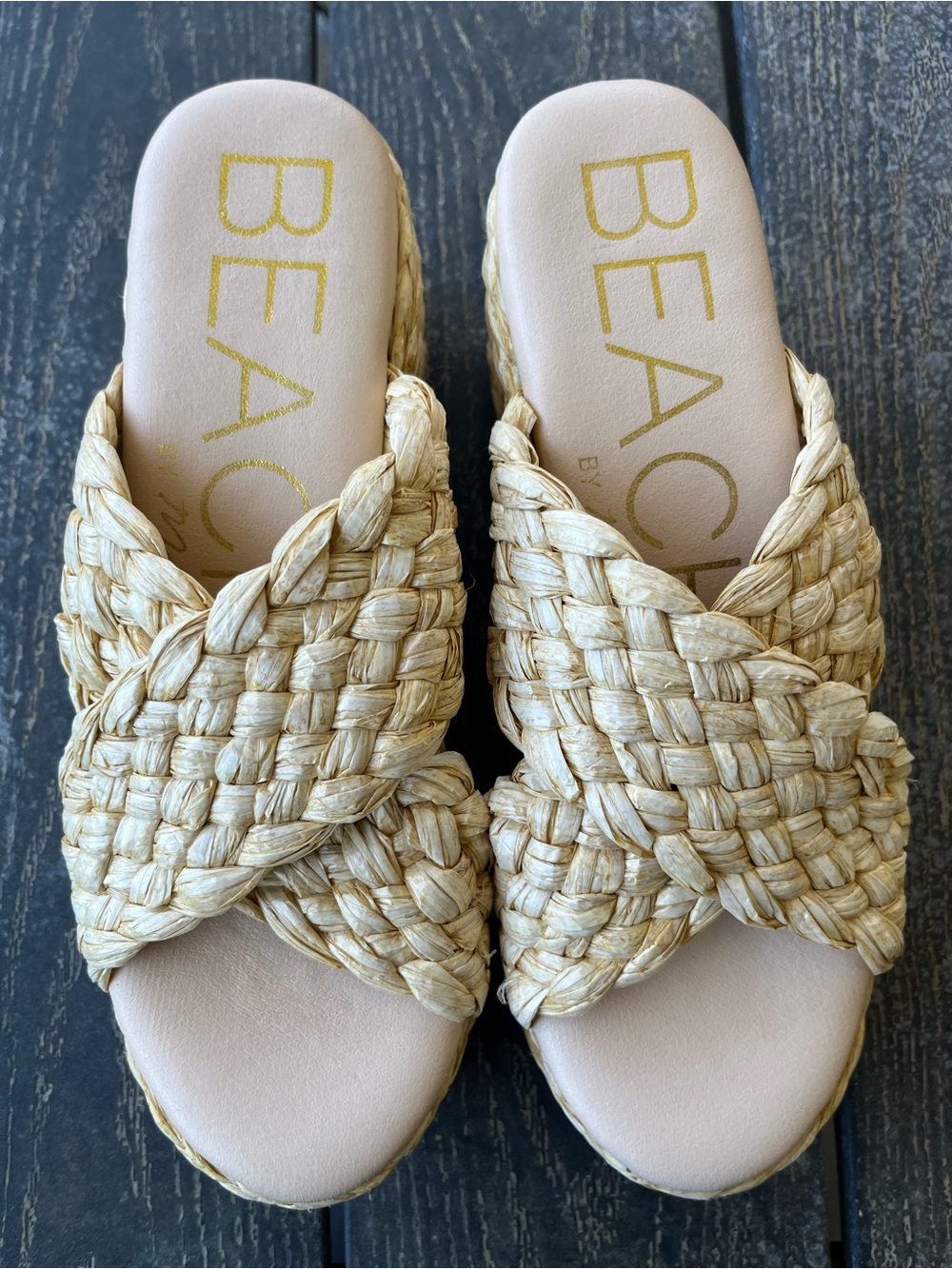 Matisse Woven Braided Slide Sandals in Natural Tan 7